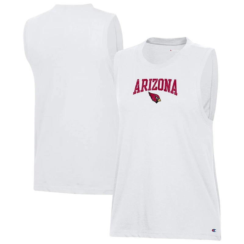 Women's Champion White Arizona Cardinals Muscle Tank Top