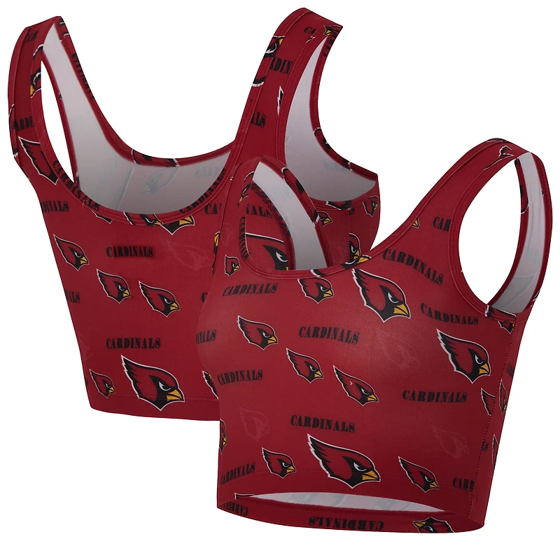 Soutien-gorge à imprimé mosaïque intégral Concepts Sport Cardinal des Arizona Cardinals pour femmes