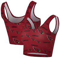 Soutien-gorge à imprimé mosaïque intégral Concepts Sport Cardinal des Arizona Cardinals pour femmes