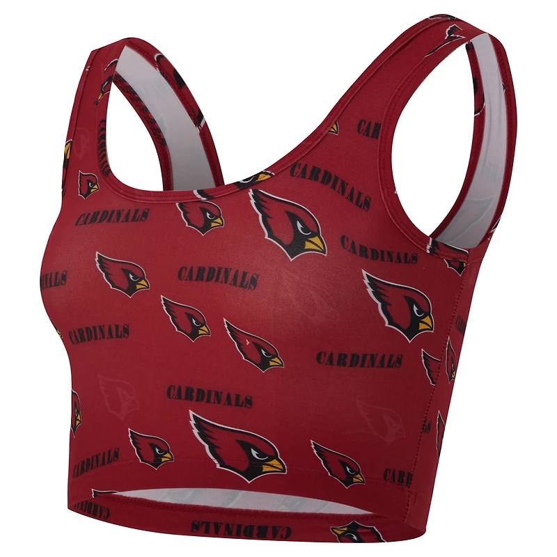 Women's Concepts Sport Cardinal Arizona Cardinals Mosaic Allover Print Bralette