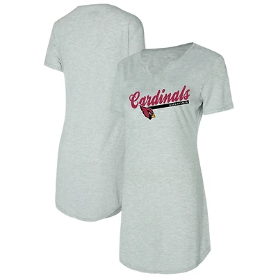 Chemise de nuit en tricot gris Arizona Cardinals Petition pour femme Concepts Sport