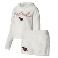 Concepts Sport Arizona Cardinals Fluffy Pullover Sweatshirt & Shorts Ensemble de nuit pour femme