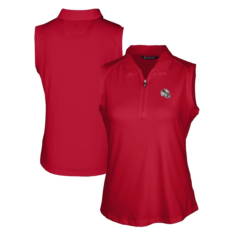 Women's Cutter & Buck Cardinal Arizona Cardinals Helmet Logo DryTec Forge Stretch Sleeveless Polo