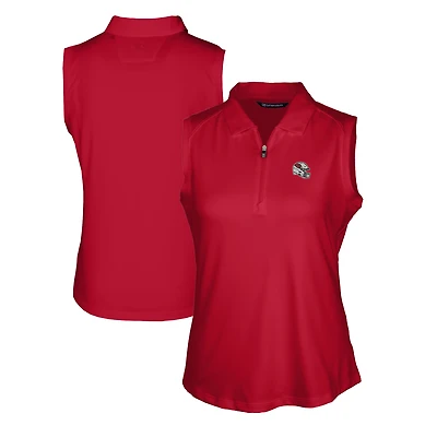 Women's Cutter & Buck Cardinal Arizona Cardinals Helmet Logo DryTec Forge Stretch Sleeveless Polo