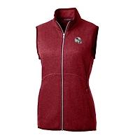 Gilet en tricot zippé pour femme avec logo de casque des Cardinals l'Arizona, Cutter & Buck