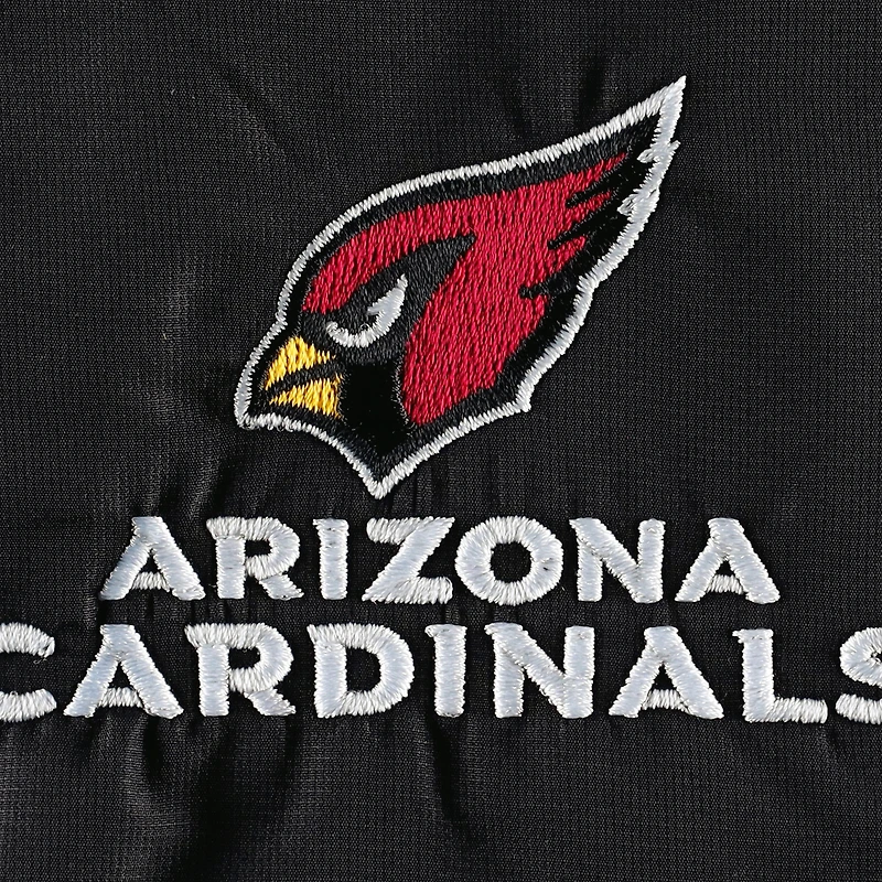 Women's Dunbrooke Black/Gray Arizona Cardinals Hurricane Raglan Full-Zip Windbreaker