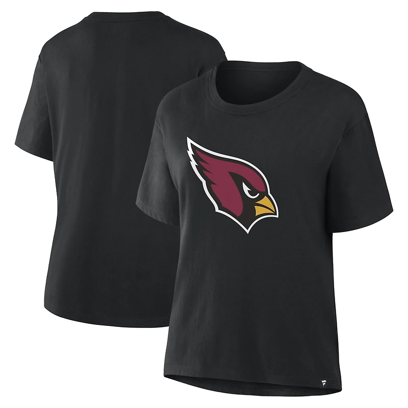 T-shirt noir Fanatics pour femmes, collection Essential Legacy des Arizona Cardinals
