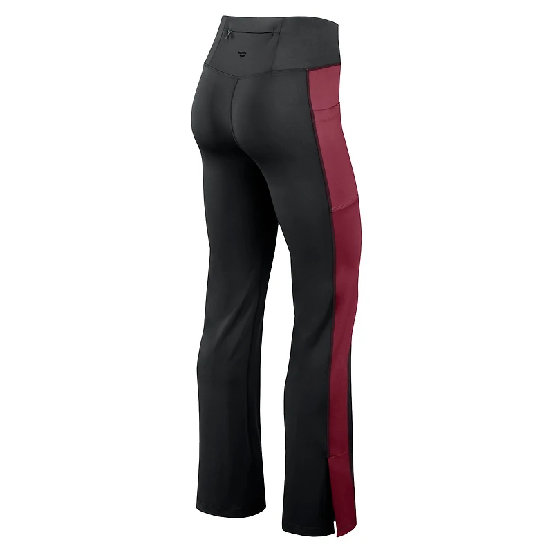 Legging évasé ajusté Studio Fanatics pour femmes, noir
