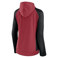 Fanatics Cardinal/Noir Arizona Cardinals End Around Veste à capuche légère raglan entièrement zippée pour femmes