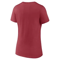 Fanatics Cardinal Arizona Cardinals de retour à la maison T-shirt col en V pour femmes