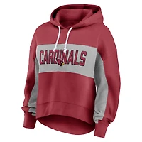 Fanatics Cardinal Arizona Cardinals Filled Stat Sheet Sweat à capuche léger et modeste pour femmes
