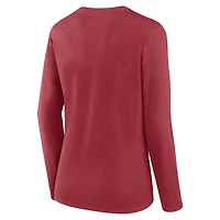 T-shirt à manches longues Fanatics Cardinal Arizona Cardinals pour femmes, grande taille