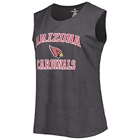 Débardeur grande taille Fanatics Heather Charcoal Arizona Cardinals pour femmes