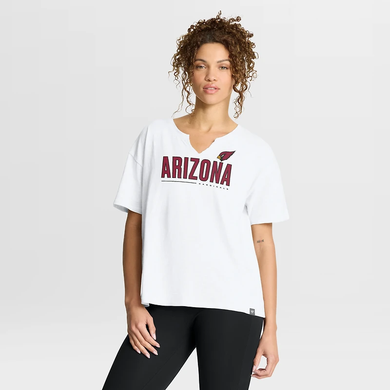 T-shirt boxy blanc Fanatics Redzone des Cardinals de l'Arizona pour femme