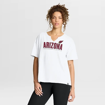 Women's Fanatics White Arizona Cardinals Redzone Slub Boxy T-Shirt