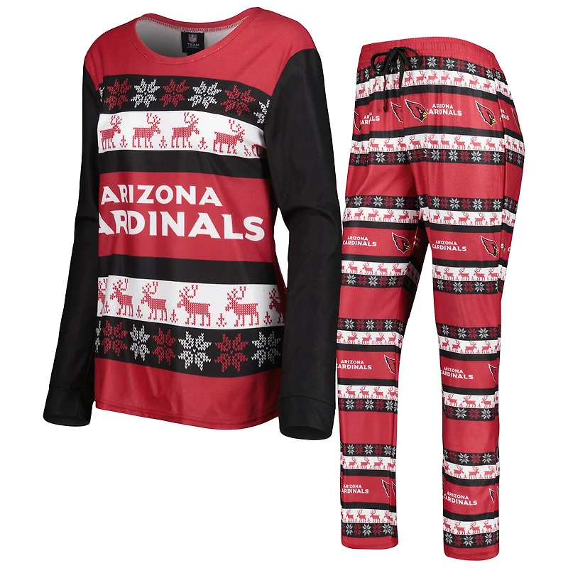 FOCO Cardinal Arizona Cardinals Holiday Ugly Ensemble de pyjama pour femme
