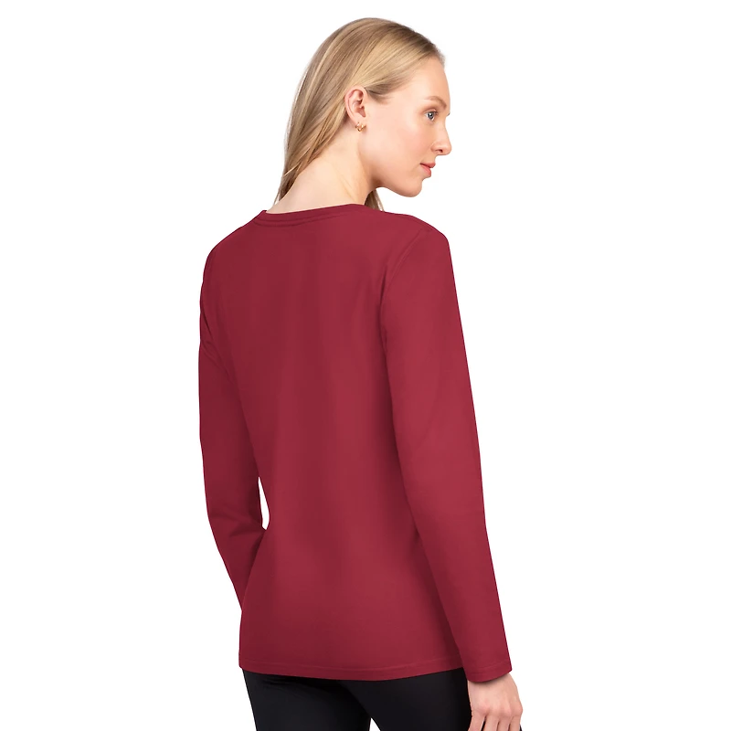 T-shirt à manches longues G-III 4Her pour femme par Carl Banks, Cardinal, Arizona Cardinals, Best Play