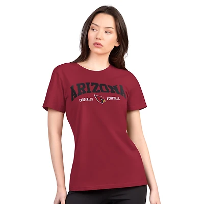 T-shirt à col rond ultra-mince et léger G-III 4Her par Carl Banks pour femme, des Cardinals de l'Arizona.
