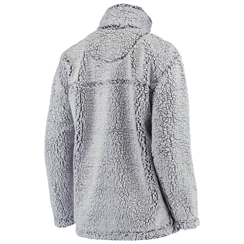 Veste pull-over à fermeture éclair quart de zip en sherpa gris Arizona Cardinals G-III 4Her par Carl Banks pour femme