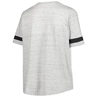 Women's Heather Gray Arizona Cardinals Plus Lace-Up V-Neck T-Shirt