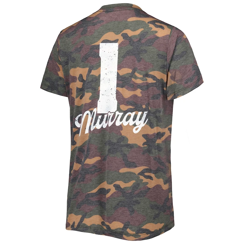 Majestic Threads Kyler Murray Camo Arizona Cardinals Nom et numéro T-shirt tri-mélange à col en V pour femmes