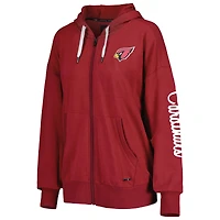 MSX by Michael Strahan Cardinal Arizona Cardinals Emerson Sweat à capuche léger entièrement zippé pour femme