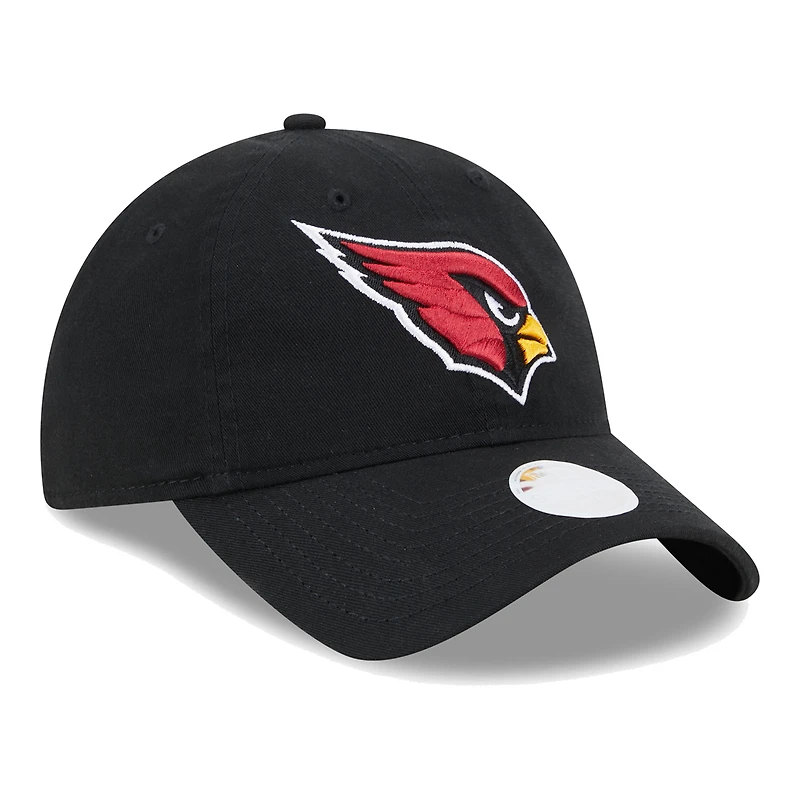Women's New Era Black Arizona Cardinals Main Core Classic 2.0 9TWENTY Adjustable Hat