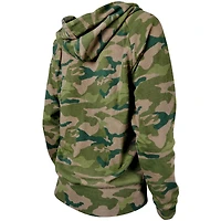 Women's New Era Camo Arizona Cardinals Raglan Full-Zip Hoodie