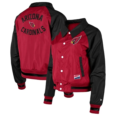 Veste à boutons-pression intégrale Cardinal Arizona Cardinals Coaches New Era pour femme