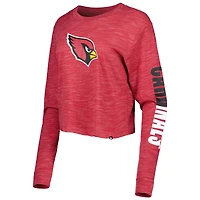 T-shirt court à manches longues Cardinal Arizona Cardinals New Era pour femme