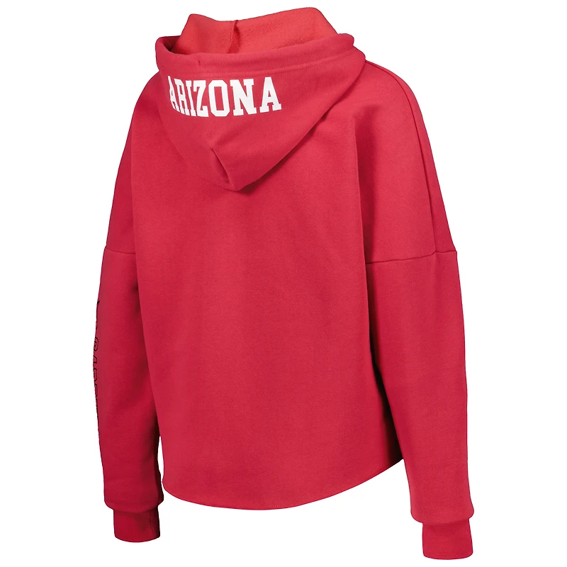 Sweat à capuche manches métallisées Cardinal Arizona Cardinals New Era pour femme