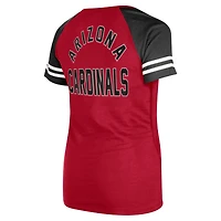 T-shirt raglan à lacets Cardinals de l'Arizona New Era pour femme