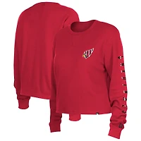T-shirt court thermique à manches longues pour femme New Era Cardinal Arizona Cardinals Sport Night