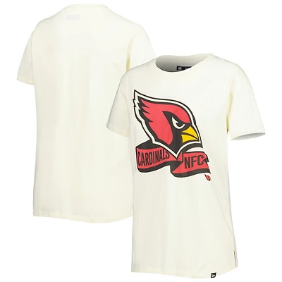 T-shirt New Era crème pour femme Arizona Cardinals Chrome Sideline