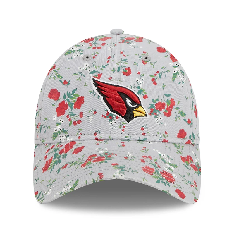 Women's New Era Gray Arizona Cardinals Bouquet 9TWENTY Adjustable Hat