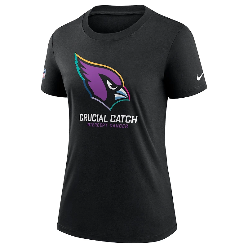 T-shirt Nike noir Arizona Cardinals 2024 NFL Crucial Catch Tri-Blend pour femme