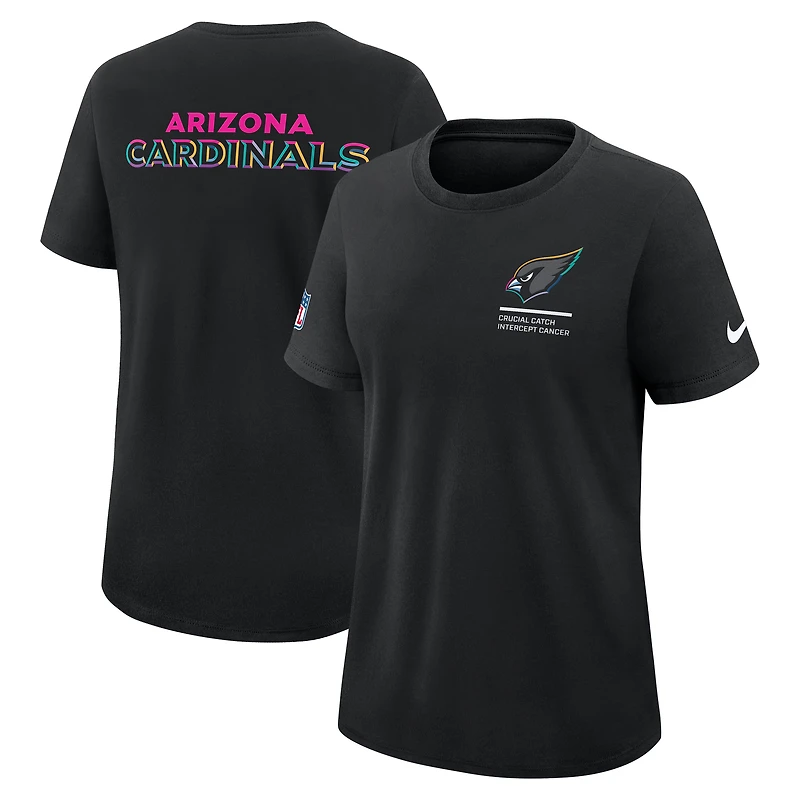 T-shirt Nike noir Arizona Cardinals 2025 NFL Crucial Catch Tri-Blend Dri-FIT pour femme