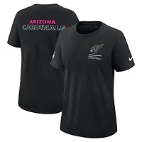 Women's Nike Black Arizona Cardinals 2025 NFL Crucial Catch Tri-Blend Dri-FIT T-Shirt