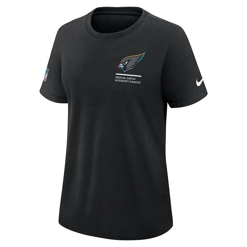 T-shirt Nike noir Arizona Cardinals 2025 NFL Crucial Catch Tri-Blend Dri-FIT pour femme