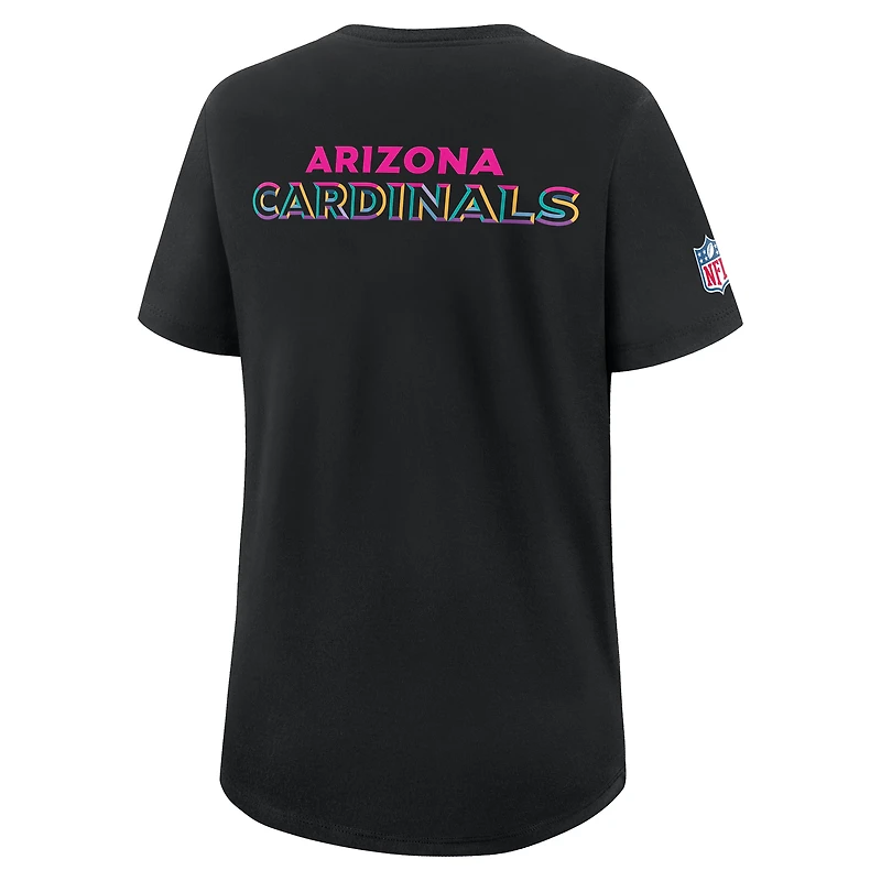 T-shirt Nike noir Arizona Cardinals 2025 NFL Crucial Catch Tri-Blend Dri-FIT pour femme