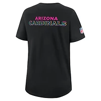 T-shirt Nike noir Arizona Cardinals 2025 NFL Crucial Catch Tri-Blend Dri-FIT pour femme