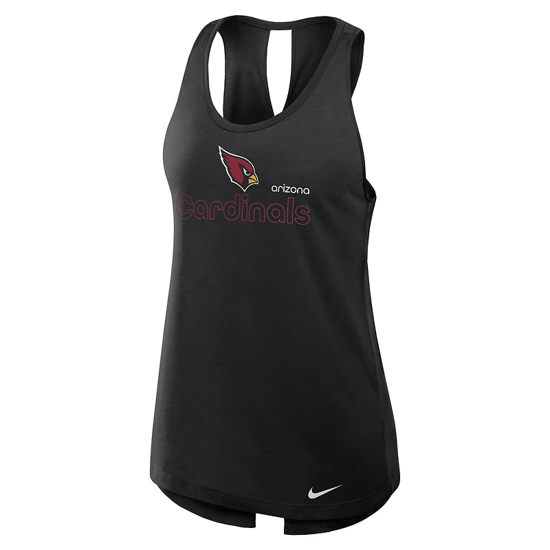 Women's Nike Black Arizona Cardinals Open-Back Crisscross Dri-FIT Tank Top