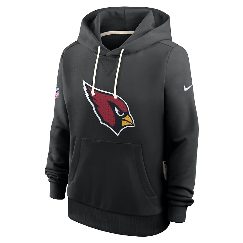 Sweat à capuche Nike noir Arizona Cardinals Sideline Standard Issue Initial Home Dri-FIT pour femme
