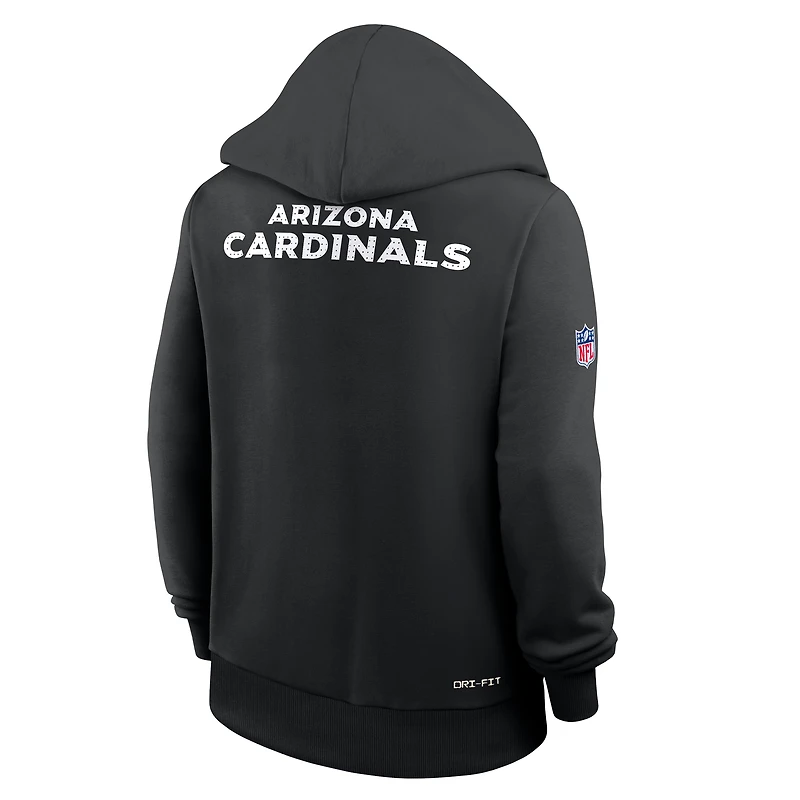 Sweat à capuche Nike noir Arizona Cardinals Sideline Standard Issue Initial Home Dri-FIT pour femme