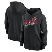 Sweat à capuche en polaire Nike Arizona Cardinals Wordmark Club noir pour femme