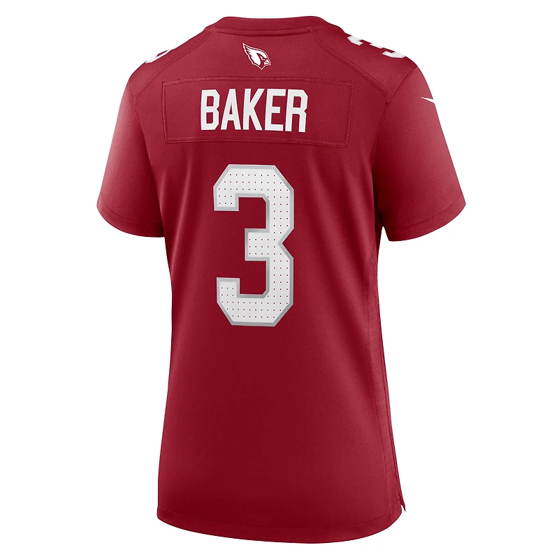 Maillot de match d'équipe Nike Budda Baker Cardinal Arizona Cardinals pour femme