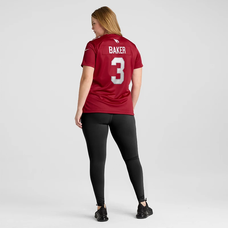 Maillot de match d'équipe Nike Budda Baker Cardinal Arizona Cardinals pour femme