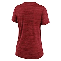 T-shirt Nike Cardinal Arizona Cardinals Sideline Velocity Performance pour femme