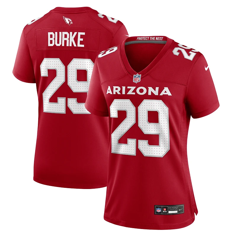 Maillot Nike Denzel Burke Cardinal pour femme, équipe des Cardinals de l'Arizona