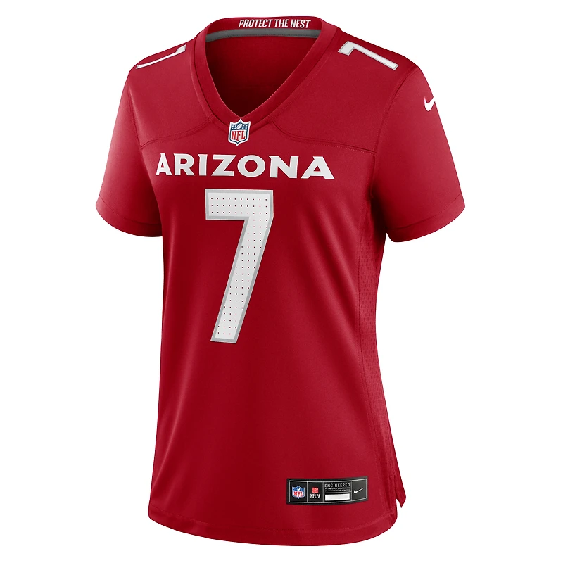Maillot de match Nike Jacoby Brissett Cardinal pour femme, équipe des Cardinals l'Arizona